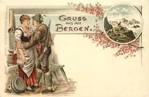 Gruss aus den Bergen - Litho -784174