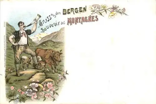 Gruss aus den Bergen - Litho -784208