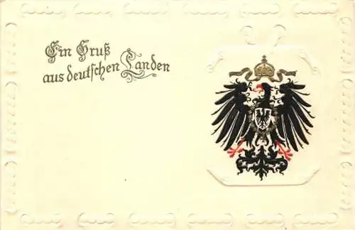 Gruss aus deutschen Landen - Wappen - Prägekarte -784012