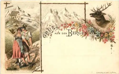 Gruss aus den Bergen - Litho -784176