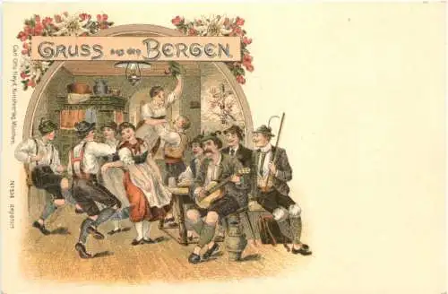 Gruss aus den Bergen - Litho -784184