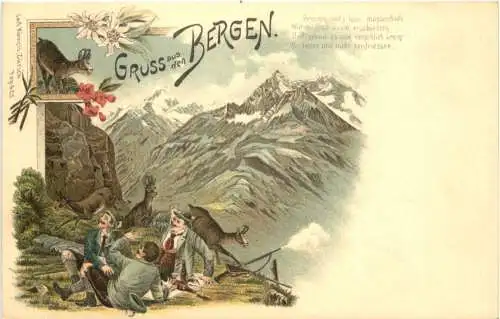 Gruss aus den Bergen - Litho -784202