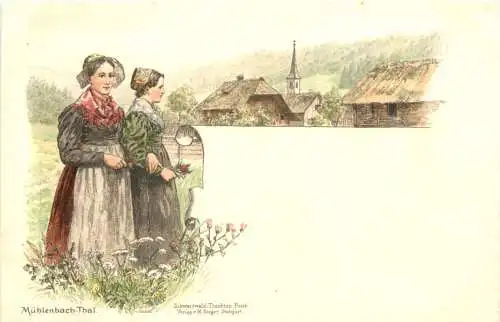 Mühlenbach-Thal - Künstler Ak Issel Litho -784120