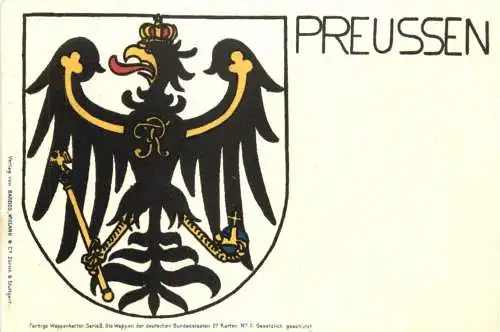 Preussen - Wappen - Litho -784026