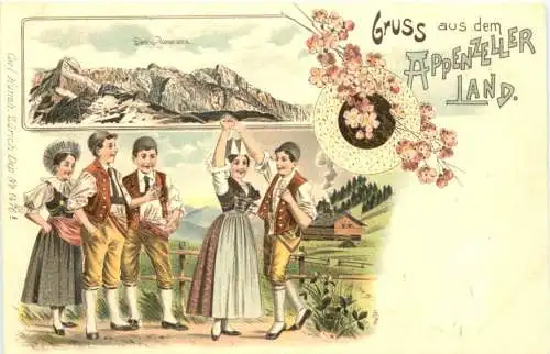 Gruss aus dem Appenzellerland - Litho -784214