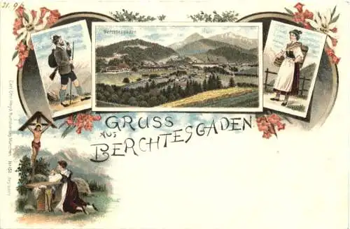 Gruss aus Berchtesgaden - Litho -784254