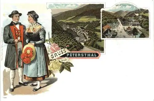 Gruss aus Petersthal - Litho -784244