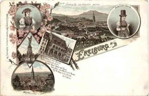 Gruss aus Freiburg - Litho -784248