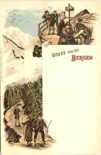 Gruss aus den Bergen - Litho -784294