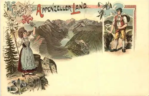 Gruss aus dem Appenzellerland - Litho -784216