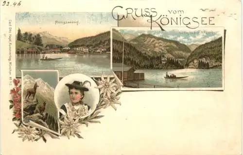 Gruss vom Königsee - Litho -784256