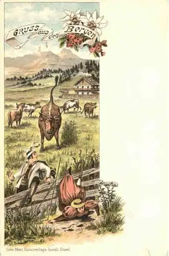 Gruss aus den Bergen - Litho -784380