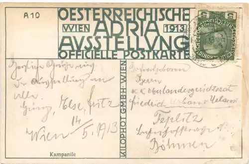 Wien - Adria Ausstellung 1913 - sign Kalmsteiner -784532