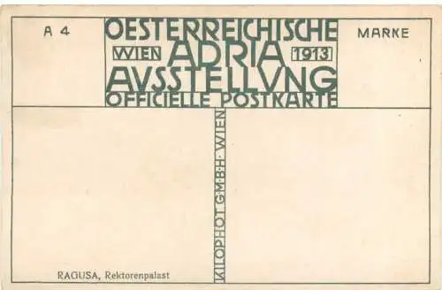 Wien - Adria Ausstellung 1913 - sign Kalmsteiner -784536