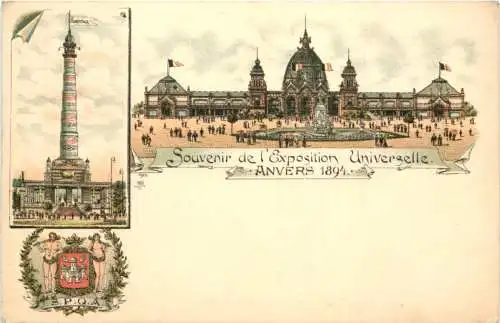 Anvers - Litho - Exposition Univerelle 1894 -784644