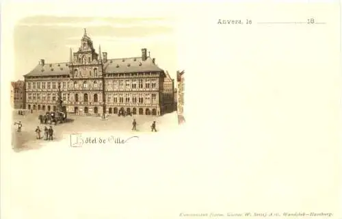 Anvers - Litho - Hotel de Ville -784640