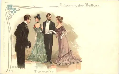 Grüsse aus dem Ballsaal - Litho - Tanzen -784752