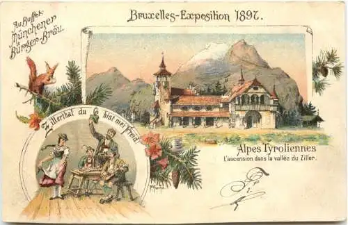 Exposition Internationale Bruxelles 1897 - Litho - Alpes Tyroliennes -784824