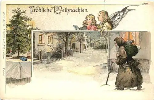 Weihnachten - Weihnachtsmann - Litho -784884