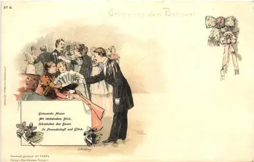 Gruss aus dem Ballsaal - Tanzen - Litho -784758