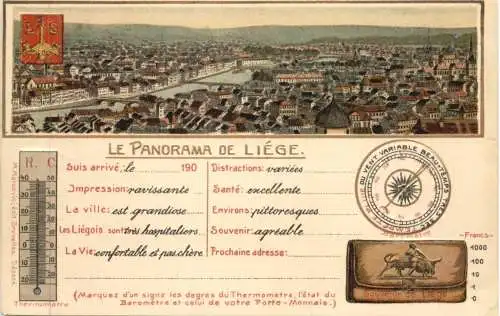 Le Panorama de Liege - Litho -784860