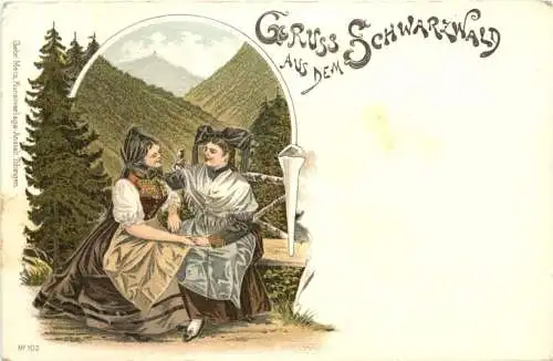 Gruss aus dem Schwarzwald - Litho -784944