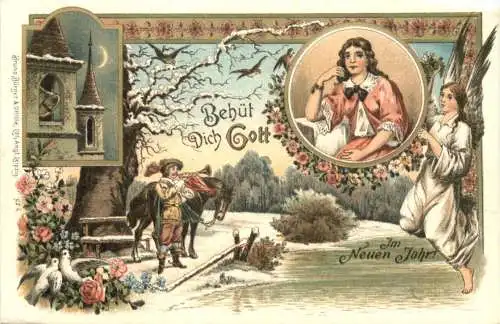 Neujahr - Behüt dich Gott - Litho -784878