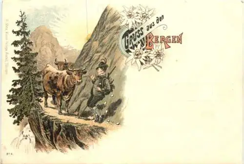 Gruss aus den Bergen - Litho -784952