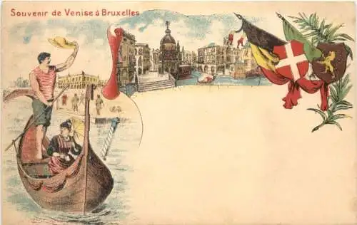 Souvenir de Venise a Bruxelles - Litho -784822