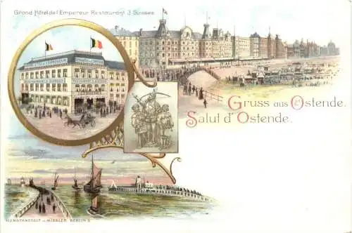 Salut d Ostende - Litho -784866