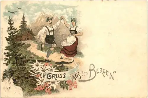 Gruss aus den Bergen - Litho -784966