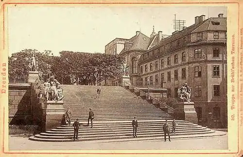 Dresden - Treppe der Brühlschen Terasse - CDV -784991