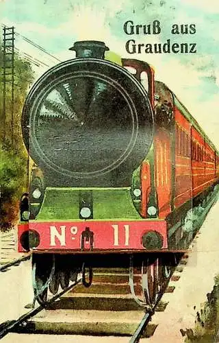 Gruß aus Graudenz - Leporello - Eisenbahn -784981