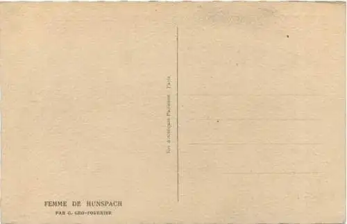 Künstler Ak Femme de Hunsbach -784984