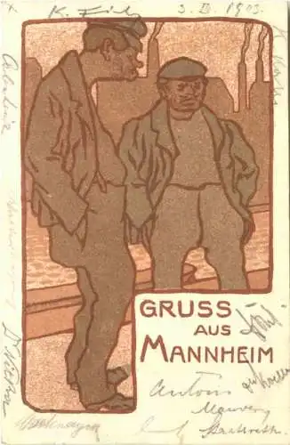 Gruss aus Mannheim - Litho -784988