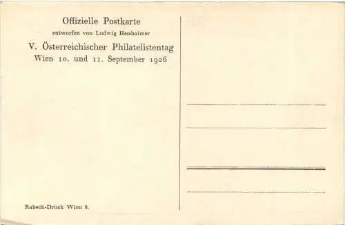 Wien - Österreichischer Philatelistentag 1926 - Sign. Ludwig Hesshaimer -784996