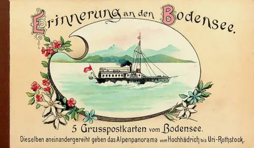 Booklet Erinnerung an den Bodensee - 5 AK Litho