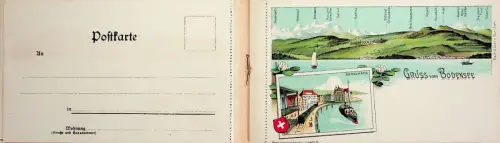Booklet Erinnerung an den Bodensee - 5 AK Litho