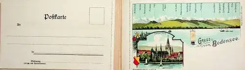 Booklet Erinnerung an den Bodensee - 5 AK Litho -785009