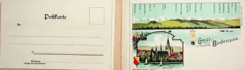 Booklet Erinnerung an den Bodensee - 5 AK Litho