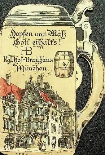 München - Hofbräuhaus - Bierkrug - Mechanische Karte -785017