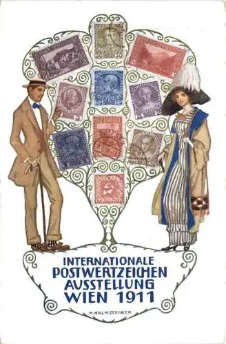 Wien - Postwertzeichen Ausstellung 1911 - Ganzsache - sign Kalmsteiner -785018