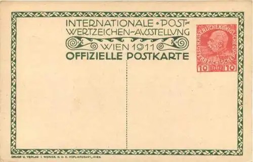 Wien - Postwertzeichen Ausstellung 1911 - Ganzsache - sign Kalmsteiner -785016