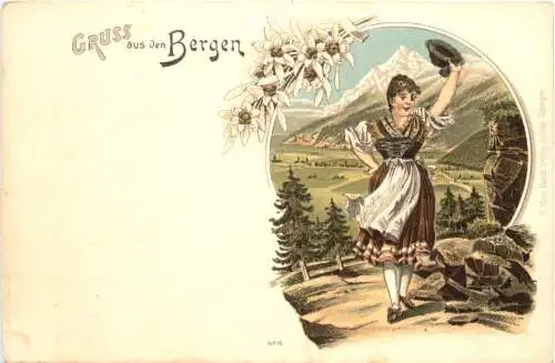 Gruss aus den Bergen - Litho -785164