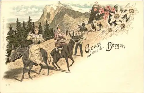 Gruss aus den Bergen - Litho -785160