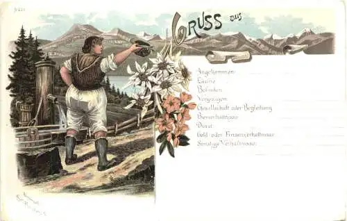 Gruss aus den Bergen - Litho -785184