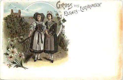 Gruss aus Elsass - Lothringen - Litho - Verlag Glaser -785192