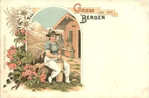 Gruss aus den Bergen - Litho -785168