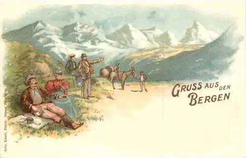 Gruss aus den Bergen - Litho -785188