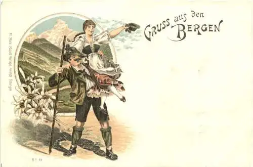 Gruss aus den Bergen - Litho -785162